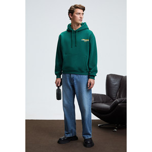 Sweat-shirt à capuche pour homme GRIMELANGE PASCAL avec poche kangourou imprimée devant et derrière, coupe classique - Product Image 5