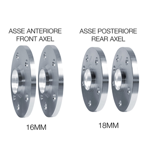Kit d'entretoises de roue 2X16mm + 2X18mm avec boulons - Product Image 3
