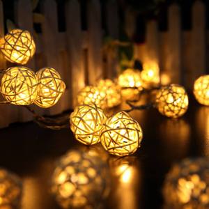 ลูกบอลหวายคุณภาพส่งออก ประดับไฟ LED สีวอร์มไวท์ สำหรับตกแต่งคริสต์มาส - Product Image 6