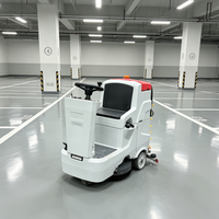 Machine de nettoyage de sols de grande surface, autolaveuse industrielle pour parking et usine