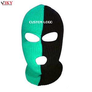 <b>Ski</b> <b>Mask</b> Slime Two Tone With 3 Holes Half Black Half Different Colors for Men Balaclava Full Face Cover DDP Shipping - Product Image 3