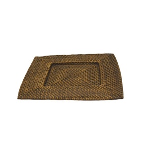 Bandeja de madera de bambú para servir, artículo de cocina, bandeja multifuncional para servir con acabado de nuez, bandeja para servir comida, desayuno - Product Image 1