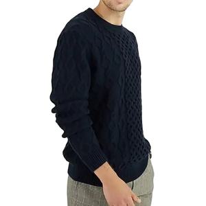 Machine-Made 12 GG Polyester Winter <b>Men's</b> <b>Sweaters</b> with Anti-Wrinkle Front Logo Durable & Soft Easy Care - Product Image 3