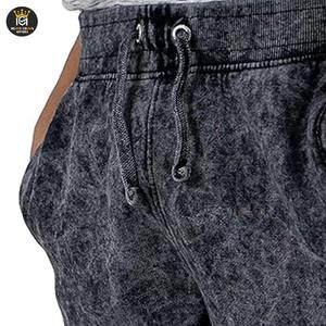 Pantalones de hombre transpirables de secado rápido con lavado ácido y sudor con logotipo personalizado - Product Image 6