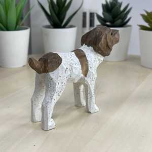 Statue de chien en bois artisanale YEEYAYA, figurine de Noël et jouet pour la décoration de la maison, sculptée par un artiste - Product Image 5