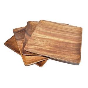 Assiette et vaisselle en bois fruits pour fête de mariage avec vaisselle taille différente et couleur bois naturel - Product Image 2