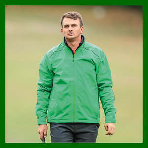 Chaqueta Cortavientos de Golf con Logotipo Personalizado, Chaqueta Ligera de Lujo Unisex para Hombre, Verde - Product Image 3