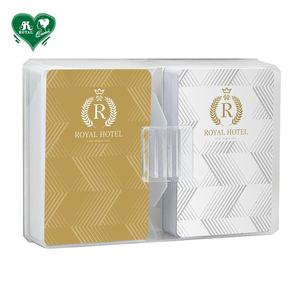 Caja de plástico de naipes personalizados de póquer de doble cubierta - Product Image 1