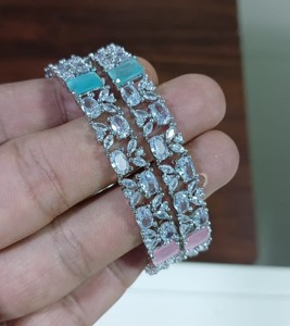 Bracelets diamants indiens exclusifs américains Grossiste bracelet cz plaqué or-Bijoux indiens ethniques imitation Vente en gros Bridal - Product Image 1