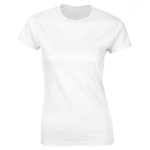Venta al por mayor personalizar logotipo estampado algodón camisetas de manga corta Camiseta sólida hombres y mujeres camisa en blanco - Product Image 5