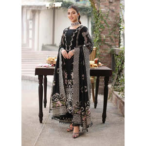 ASIM JOFA-3PC Chemise brodée printemps/été avec dupatta brodé en mousseline et pantalon - BIC-4633 - Product Image 3