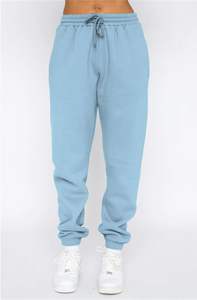 Sweat-shirt à manches longues surdimensionné pantalon de survêtement ensemble 2 pièces pantalon de jogging à épaules tombantes avec bouton décoration sweat à capuche assorti blanc - Product Image 2