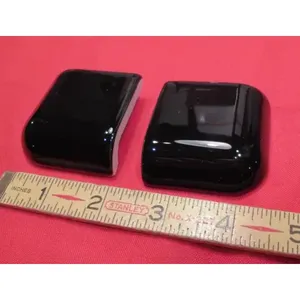 2 uds negro brillante 2 \ "X 2 \" X 5/8 \ "Cerámica Bullnose radio esquina azulejos para pared de suelo para sala de estar pared externa ladrillo refractario - Product Image 1