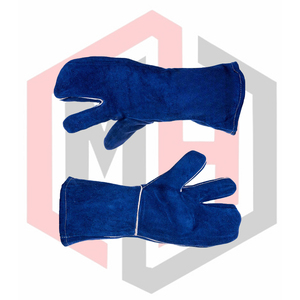 Gants de soudage en cuir ignifuges à 3 doigts Tig Mig Stick, antidérapants, flexibles, respirants, résistants aux déchirures, antistatiques - Product Image 6