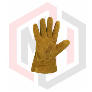 Guantes de seguridad para construcción y Jardín de soldadura Guantes de trabajo de cuero dividido de vaca - Product Image 2
