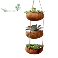 Pot Tanaman dari Kulit Kelapa Eco2go Vietnam dengan Merek Kustom - Pot Alami Tahan Busuk dengan Drainase untuk Anggrek & Pembibitan Dalam Ruangan