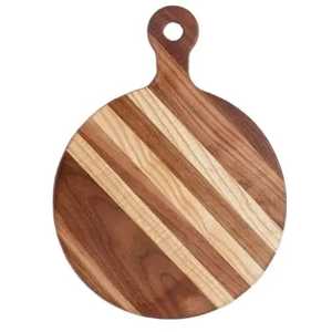 Tabla de cortar de madera de acacia-Bloques de cortar rectangulares y redondos para queso y carnes - Product Image 4