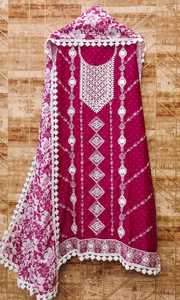 Nuevo Traje de Salwar Kameez de Seda Senton para Mujer, Material de Vestido de Algodón al por Mayor con Estampado Digital - Product Image 6