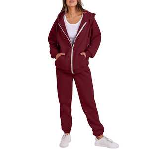 New Arrival Two-Piece <b>Set</b> Sweatpants And Hoodie <b>Set</b> Solid Activewear 2025 Soft Full Length Casual Tracksuit <b>Set</b> For Women - Product Image 6