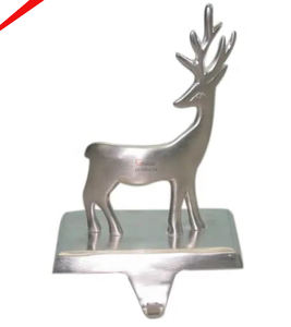 Global Products New Decorative Silver Nickel Plated Reindeer <b>Stocking</b> <b>Holders</b> - Product Image 1