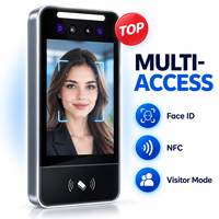 Contrôle d'accès par reconnaissance faciale, empreinte digitale, RFID, code PIN, veine de la paume avec WiFi TCP/IP pour la gestion des portes d'invités d'appartements