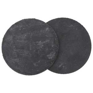 Nouveauté Dessous de verre rond noir Slade Dessous de verre noir en pierre pour thé Tampons pour boissons à prix abordable - Product Image 1