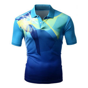 Polo à manches courtes pour hommes de haute qualité nouvelle mode imprimé Polyester Sublimation Golf Polos Direct usine en gros ODM - Product Image 1