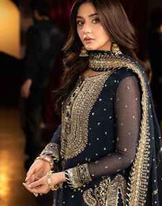 Meilleure vente de luxe de haute qualité indien pakistanais ethnique 100% pure robe de pelouse pour les femmes décontracté Salwar Kameez au prix - Product Image 4