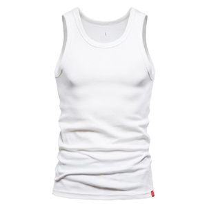 <b>Mens</b> Plus Size Casual 2024 Classic Plain 100% Cotton <b>Tank</b> <b>Tops</b> Breathable Quick Dry High Quality Wholesale - Product Image 2