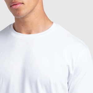 Sur mesure 100% coton t-shirts pour hommes poids lourd coupe régulière Streetwear plaine blanc t-shirt broderie impression Logo séchage rapide - Product Image 3