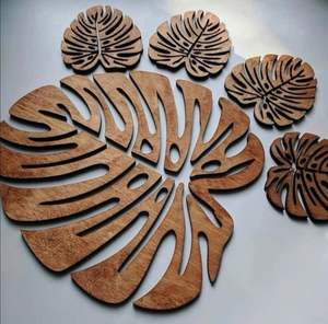 Sous-verre personnalisé en pierre carrée Mdf avec panneau dur de sublimation 3.75 écologique moderne avec sous-verre arrière en liège - Product Image 1