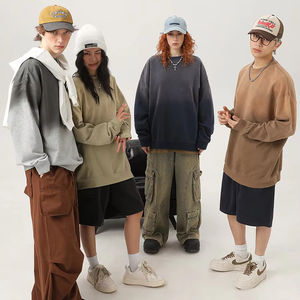 เสื้อสเวตเตอร์เทอร์รี่ 370gsm ปี 2026 ขายส่ง เสื้อสเวตเตอร์ผ้าฝ้ายหนาน้ำหนักมากสไตล์วินเทจฟอกสี เสื้อฮู้ดดี้และเสื้อสเวตเชิ้ตโอเวอร์ไซส์สำหรับผู้ชาย - Product Image 1