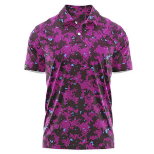 Camiseta de polo de golf de sublimación completa para hombre de Vietnam bordado personalizado e impresión de logotipo en material de poliéster Spandex - Product Image 4