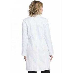 Alta calidad mujeres Unisex Scrubs etiqueta Hospital enfermera ropa Doctor uniforme blanco laboratorio Bata - Product Image 5