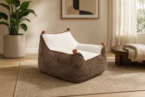 Modern <b>Pet</b> <b>Sofa</b> Bed with Ottoman Soft Comfort Home Use - Product Image 3