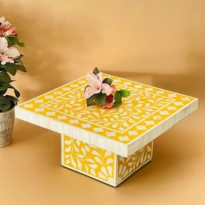 Soporte de pastel con incrustaciones de hueso de fábrica directa de alta calidad para decoración del hogar, fiestas de boda, platos de Venta caliente, torres de servicio - Product Image 4