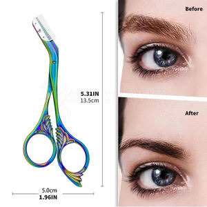 Precision Eyelash Trimming <b>Scissors</b> <b>With</b> <b>Comb</b> For Controlled And Safe Lash Cutting - Product Image 5