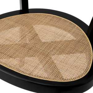 Chaise de salle à manger en bois de teck massif de haute qualité avec siège en rotin tissé Design moderne pour une utilisation intérieure et extérieure - Product Image 6