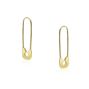 Pendientes de oro de moda y de moda con pasador de seguridad Fine Grillz Style - Product Image 1