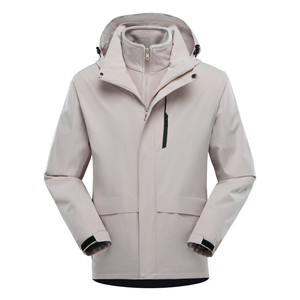 Chaqueta de senderismo al aire libre resistente al viento e impermeable para hombre con Capucha ajustable y bolsillos con cremallera para la temporada de invierno - Product Image 3