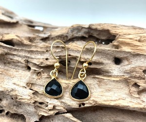 Boucles d'oreilles classiques bijoux pour femmes argent Boho Style bijoux 925 argent Sterling noir Onyx pierres précieuses boucles d'oreilles faites à la main cadeau - Product Image 2