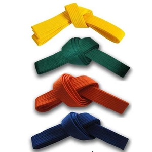 Cinturón de artes marciales de calidad superior tela de algodón y poliéster fieltro en el interior para Taekwondo Judo Karate etiqueta personalizada - Product Image 4