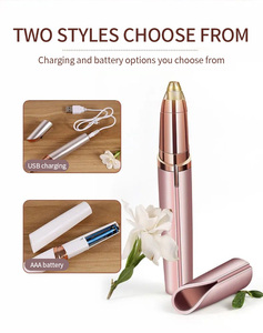 Belleza <span class=keywords><strong>mejor</strong></span> Mini tamaño señora indoloro eléctrico Facial ceja depilación afeitadora para mujer depiladora - Product Image 5