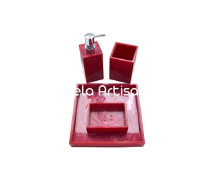 Best Quality Hot <b>Sale</b> Luxury Four piece Resin <b>Bathroom</b> <b>Set</b> Modern Soap Dish Hotel & Home Use Custom Color Wholesale Price - Product Image 5
