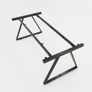 Trapez II Concept, pieds de table en acier 180x90cm, design minimaliste, assemblage requis, HCTH008 - Product Image 1