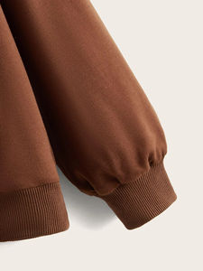 Sweat-shirt à col rond en polaire de qualité supérieure pour homme avec impression personnalisée intégrale en strass, style streetwear, logo frontal, toutes les couleurs en vente - Product Image 5