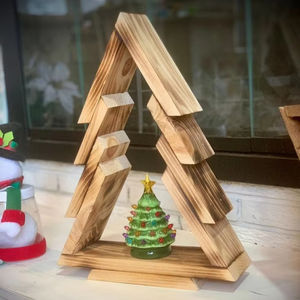 Ornement de sapin de Noël en bois fait main, écologique, personnalisé, de haute qualité, taille et forme personnalisables, résistant aux intempéries, pour l'extérieur - Product Image 4