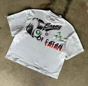 Vente en gros de t-shirts délavés à l'acide t-shirts en pierre avec sérigraphie grand graphique personnalisé t-shirt vintage surdimensionné 100% coton - Product Image 5