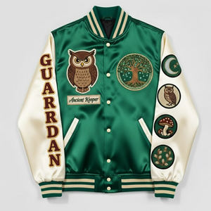 Veste universitaire en chenille brodée pour homme, style streetwear, vente en gros, best-seller, veste en satin légère pour homme, veste de lettreman - Product Image 1