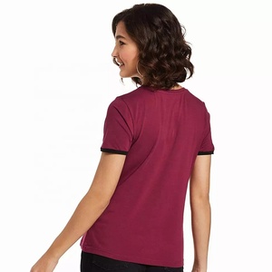 Camisetas de manga corta para mujer, ropa de trabajo de algodón y poliéster, informal, multicolor - Product Image 2